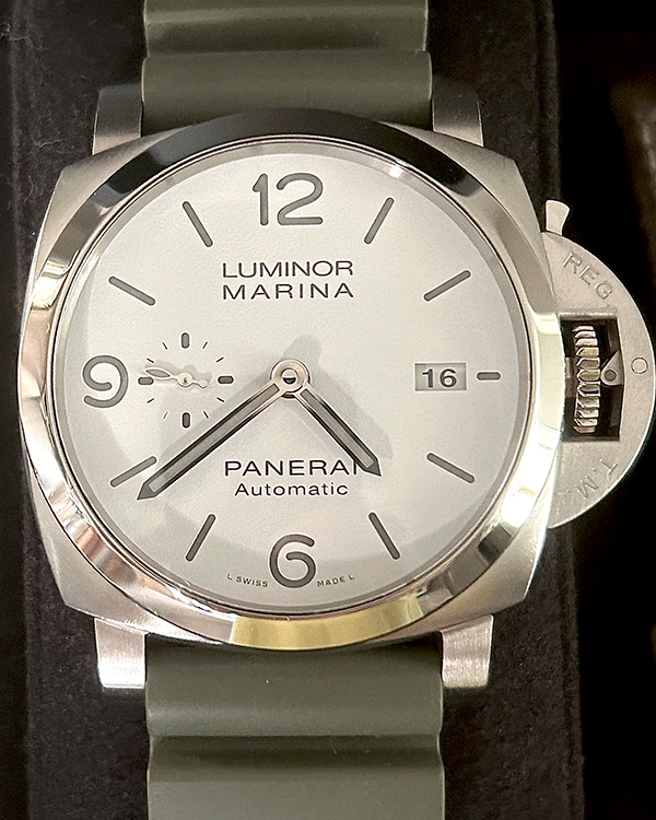 2023 Panerai Luminor Marina 44MM White Dial Rubber Strap (PAM01314)