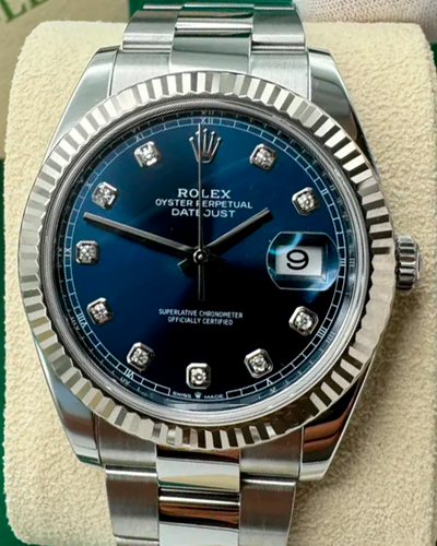 2022 Rolex Datejust 41MM Blue Dial Oyster Bracelet (126334)