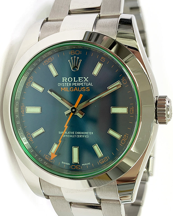 2018 Rolex Milgauss 40MM Blue Dial Oyster Bracelet (116400GV)