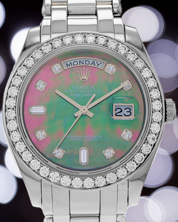 Rolex Day-Date 39MM Mother Of Pearl Dial Pearlmaster Platinum Bracelet ...