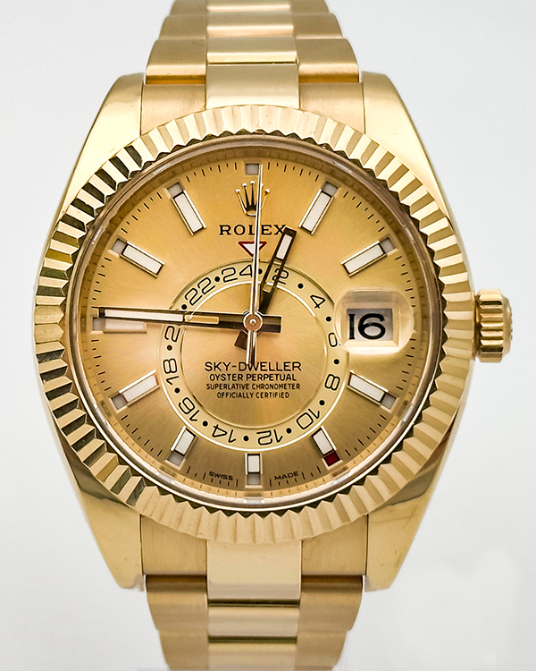 2019 Rolex Sky-Dweller Yellow Gold Champagne Dial (326938)