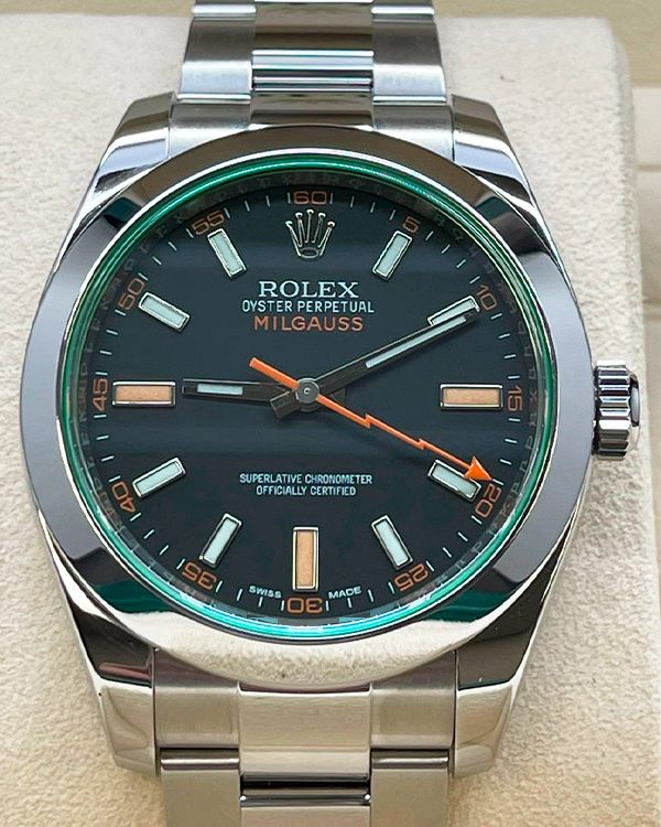 2017 Rolex Milgauss 40MM Black Dial Oyster Bracelet (116400GV)