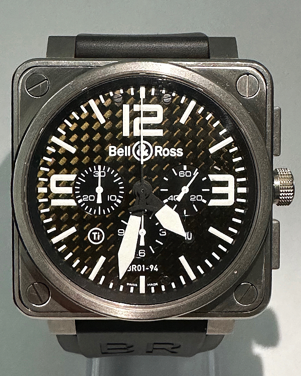 Bell & Ross BR 01-94 Chronographe 46MM Black Dial Rubber Strap (BR0194-TITANIUM)