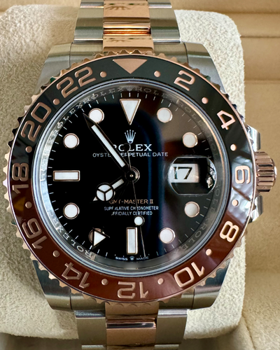 2024 Rolex GMT-Master II "Rootbeer" 40MM Black Dial Two-Tone Oyster Bracelet (126711CHNR)