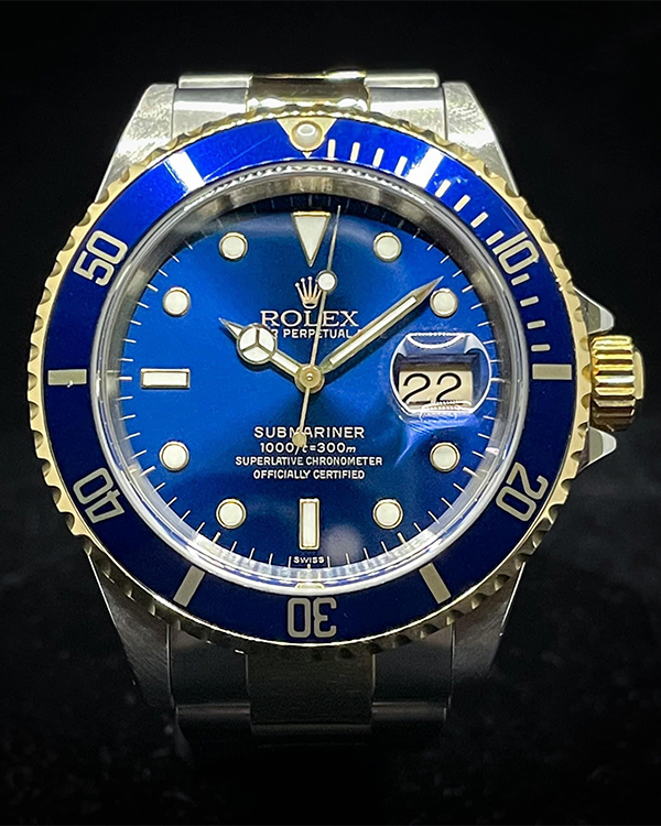 Rolex Submariner Date "Bluesy" 40MM Blue Dial Two-Tone Bracelet (16613)