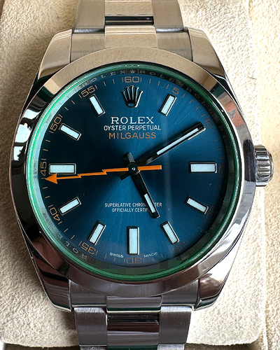 2015 Rolex Milgauss 40MM Blue Dial Oyster Bracelet (116400GV)