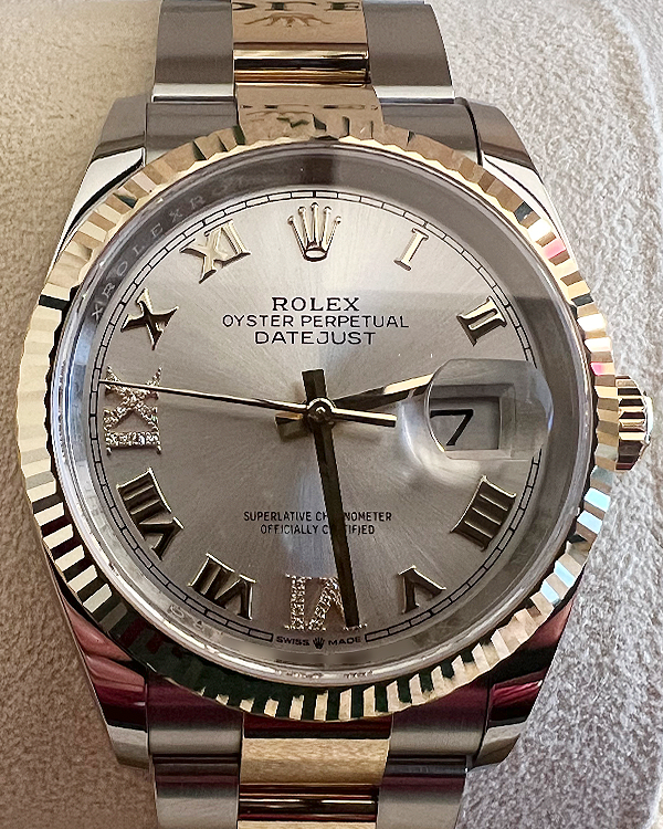 2024 Rolex Datejust 36MM Silver Dial Two-Tone Oyster Bracelet (126233)