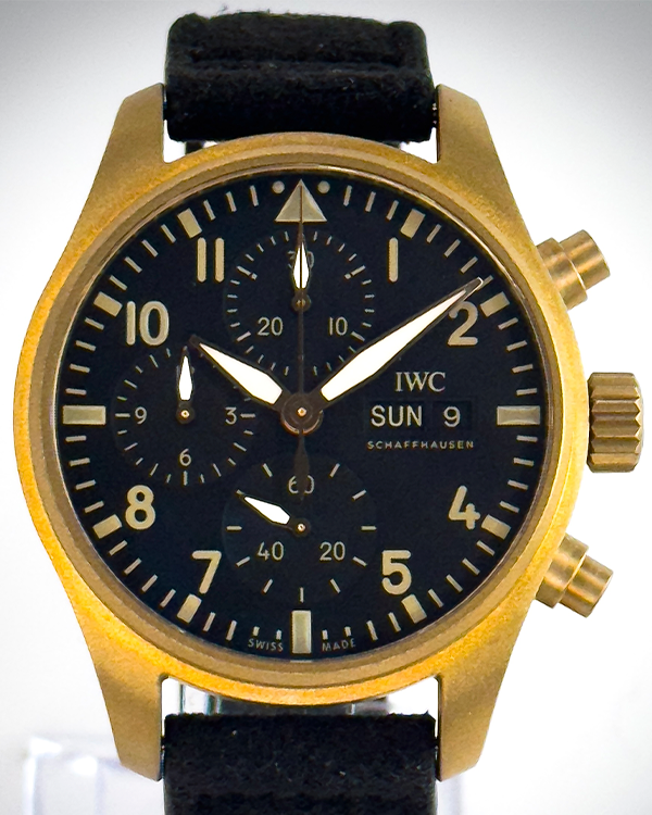 2021 IWC Schaffhausen Pilot Bronze “Mr. Porter” Limited Edition 41MM Black Dial Leather Strap (IW387907)