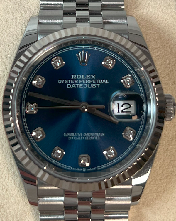 2023 Rolex Datejust 36MM Blue Dial Oystersteel Jubilee Bracelet (126234)