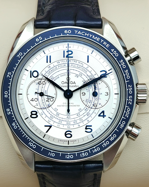 Omega Speedmaster Chronoscope 43MM White Dial Leather Strap (329.33.43.51.02.001)