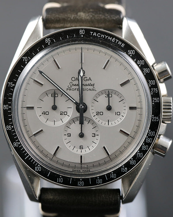 1979 Omega Speedmaster Professional Apollo XI Tribute Vintage 42MM Grey Dial Aftermarket Leather Strap (145-022 79 ST)