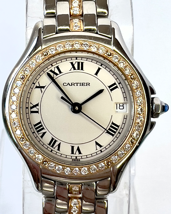 Cartier Cougar 27MM Quartz Cream Dial Two-Tone Bracelet (187906)