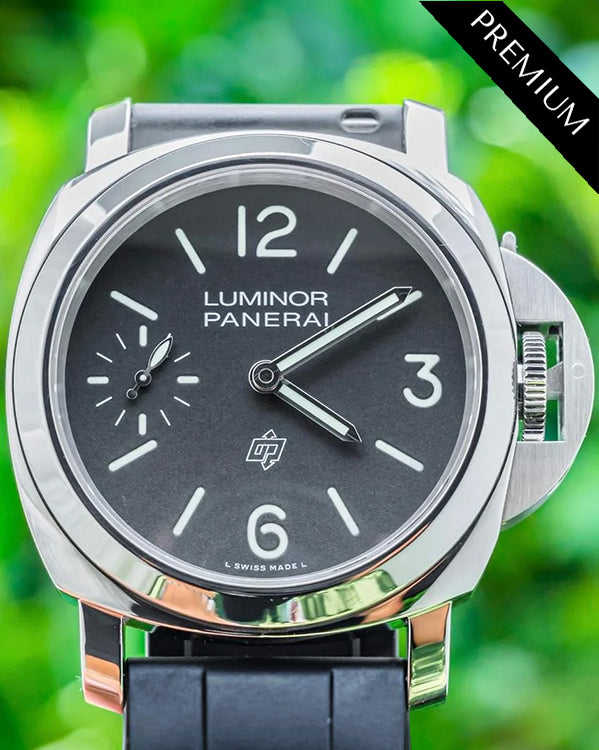 2022 Panerai Luminor Logo 44MM Black Dial Rubber Strap (PAM01084)