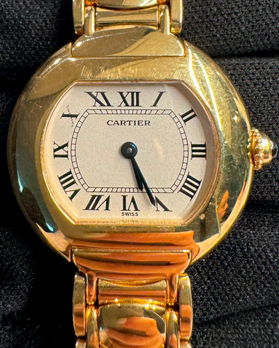 Cartier Ellipse 26MM Quartz White Dial Yellow Gold Bracelet (1480)