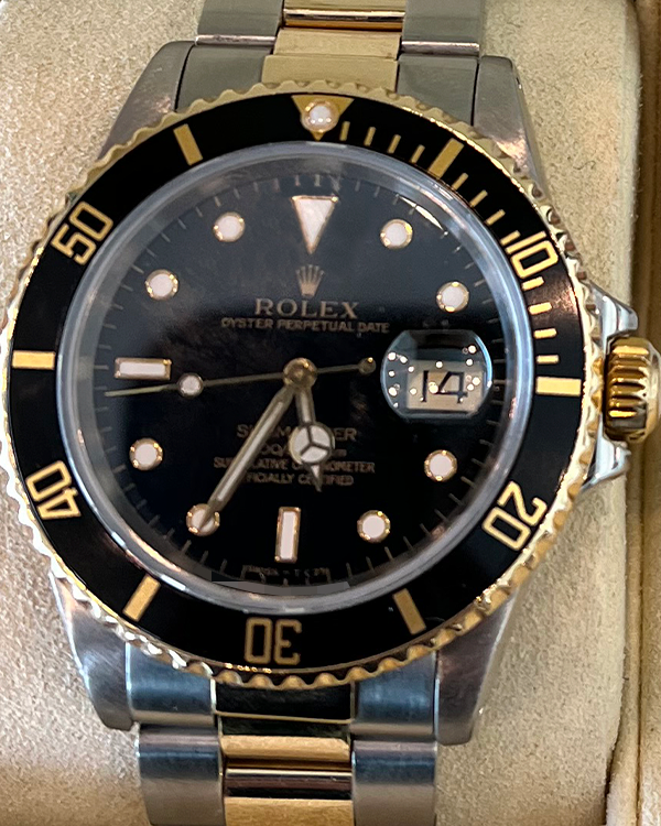 Rolex Submariner Date Two-Tone Black Dial (16613)