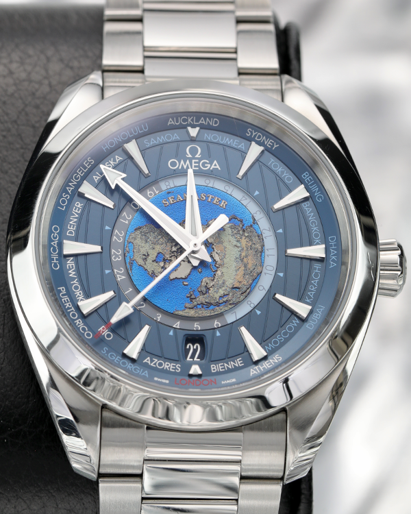 2020 Omega Seamaster Aqua Terra Worldtimer 43MM Blue Dial Steel Bracelet (220.10.43.22.03.001)