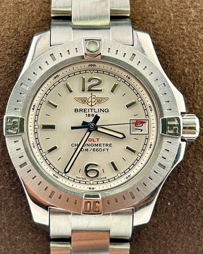 Breitling Colt Lady 33MM Quartz Silver Dial Steel Bracelet (A7738811.G793.175A)