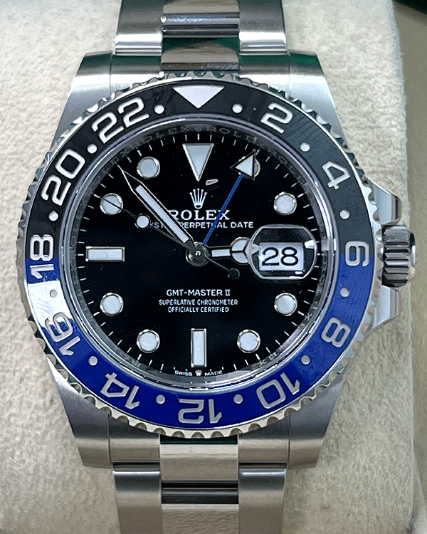 2022 Rolex GMT-Master II "Batman" 40MM Black Dial Oyster Bracelet (126710BLNR)