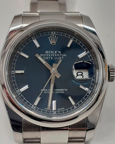 Rolex Datejust 36MM Blue Dial Oyster Bracelet (116200)