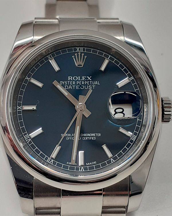 Rolex Datejust 36MM Blue Dial Oyster Bracelet (116200)