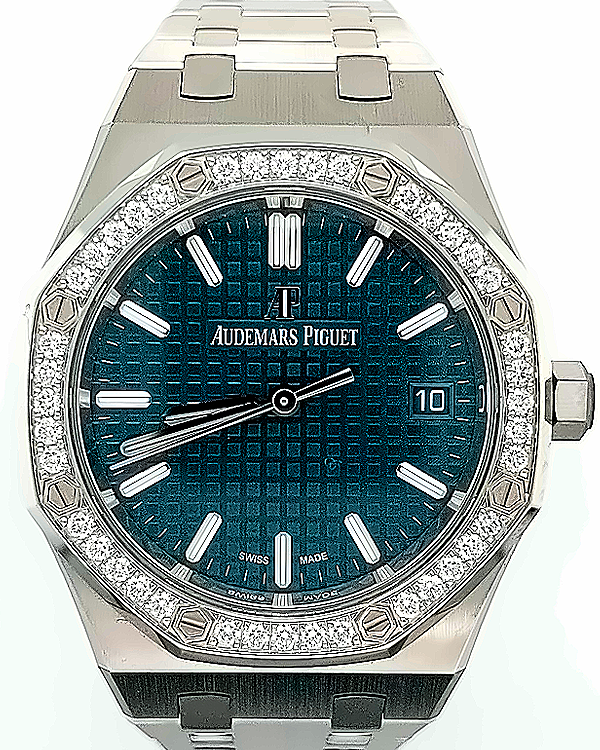 Audemars Piguet Royal Oak 34MM Blue-Grey Dial Steel Bracelet (77351ST)