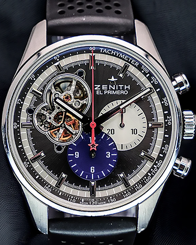 2018 Zenith El Primero Chronomaster 42MM Grey Dial Rubber Strap (03.2040.4061/23.R576)