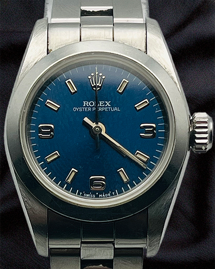 Rolex Oyster Perpetual 24MM Blue Dial Oyster Bracelet (67180)