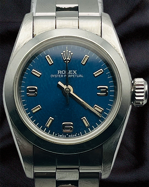 Rolex Oyster Perpetual 24MM Blue Dial Oyster Bracelet (67180)