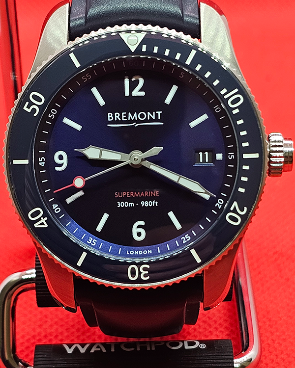 2021 Bremont Supermarine S300 40MM Blue Dial Rubber Strap (S300-BL)