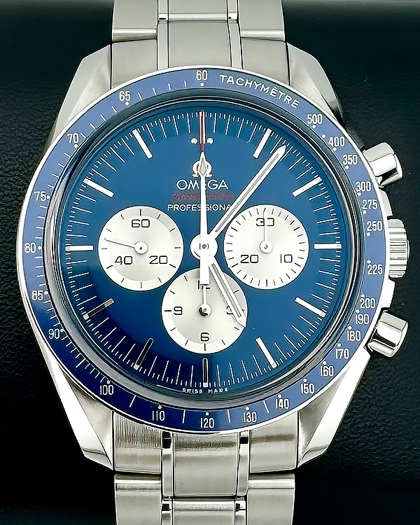 No Reserve - 2021 Omega Speedmaster "Tokyo 2020 Olympics" L.E. 42MM Blue Dial Steel Bracelet (522.30.42.30.03.001)