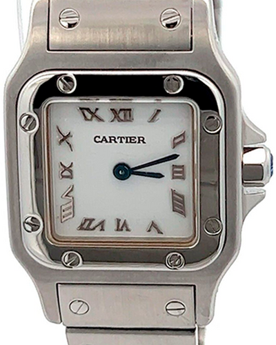 Cartier Santos Galbée 24x35MM Quartz White Dial Steel Bracelet (1565)