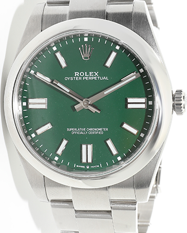 2021 Rolex Oyster Perpetual 41MM Green Dial Oyster Bracelet (124300)