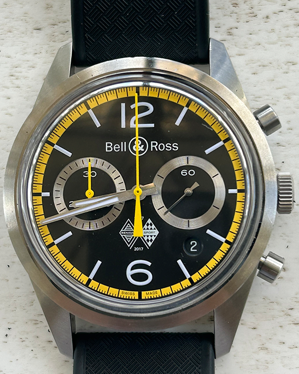 Bell & Ross BR V1 41MM Black Dial Rubber Strap (BRV126-RS40-ST/SRB)