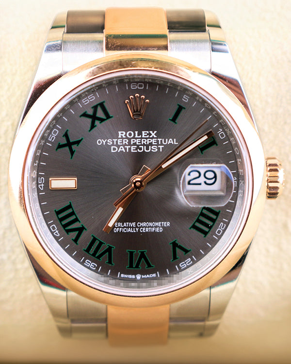 2023 Rolex Datejust "Wimbledon" 36MM Slate Dial Two-Tone Oyster Bracelet (126201)