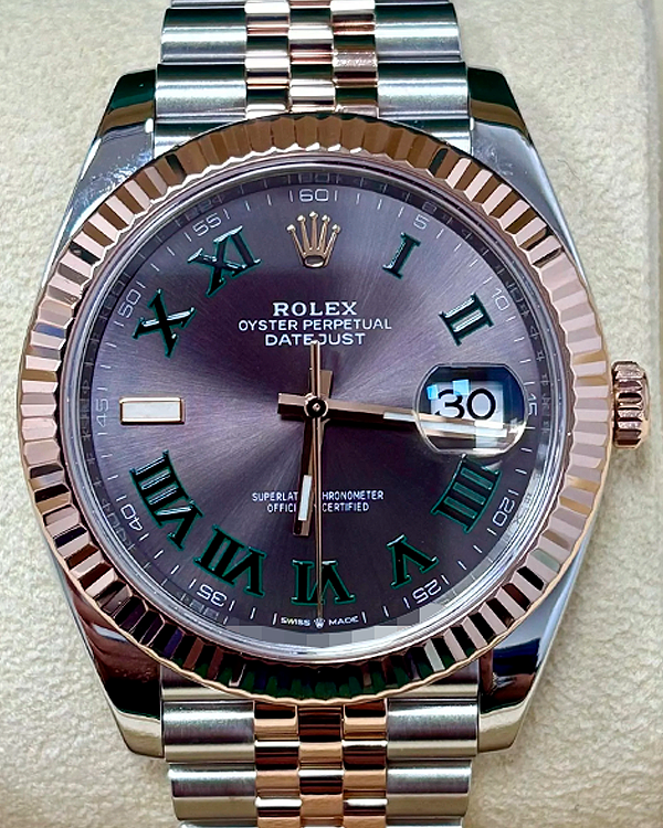 Rolex Datejust "Wimbledon" 41MM Slate Dial Two-Tone Jubilee Bracelet (126331)