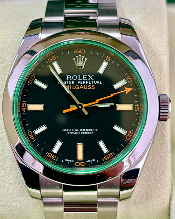 2011 Rolex Milgauss 40MM Black Dial Oyster Bracelet (116400V)