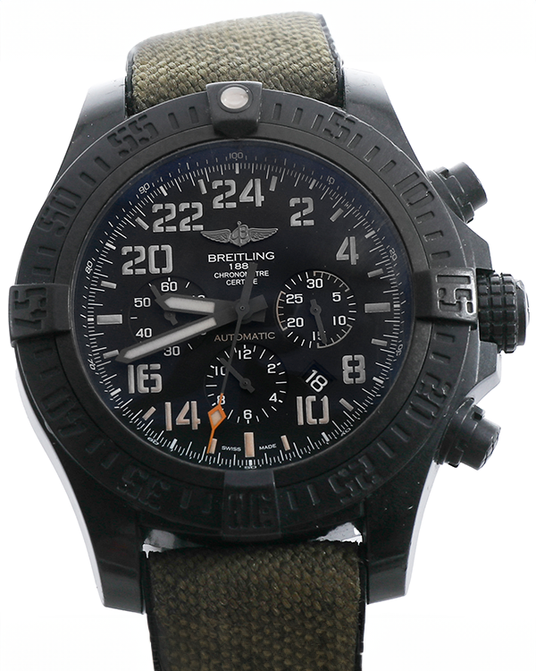 Breitling Avenger Hurricane Limited Edition 50MM Black Dial Textile Strap (XB12101A/BF46)