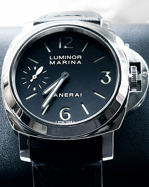 2016 Panerai Luminor Marina 44MM Black Dial Leather Strap (PAM00111)