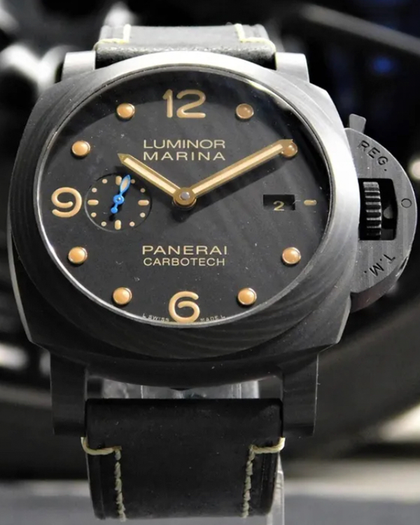 2017 Panerai Luminor Marina 44MM Black Dial Leather Strap (PAM00661)