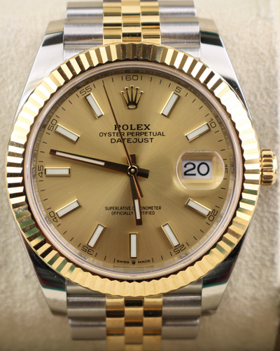 2021 Rolex Datejust 41MM Champagne Dial Two-Tone Jubilee Bracelet (126333)