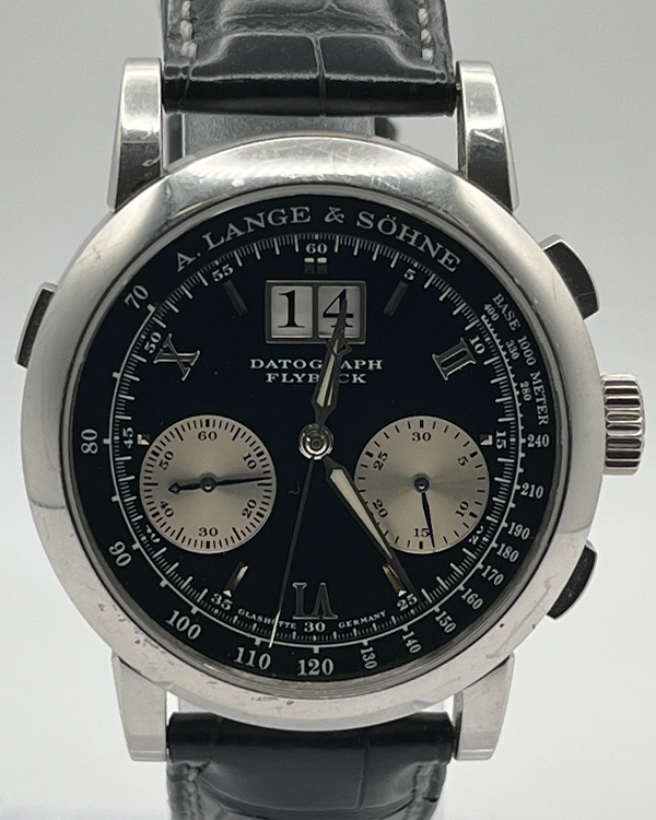 A. Lange & Söhne Datograph Flyback 39MM Black Dial Leather Strap (403.035)