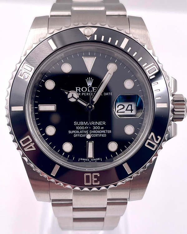 2013 Rolex Submariner Date 40MM Black Dial Steel Bracelet (116610LN)