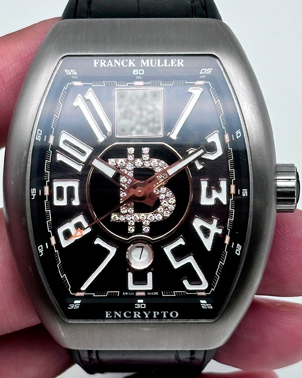 2021 Franck Muller Vanguard Encrypto L.E. 45MM Black Dial Leather Strap (V 45 SC DT BTC BCD TT BR NR)