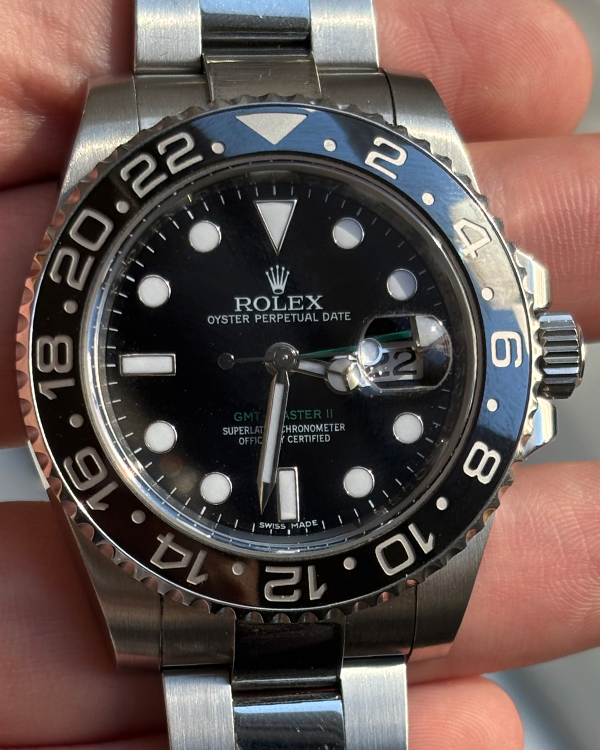 2010 Rolex GMT-Master II 40MM Black Dial Oyster Bracelet (116710LN)