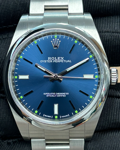 2020 Rolex Oyster Perpetual 39MM Blue Dial Oyster Bracelet (114300)