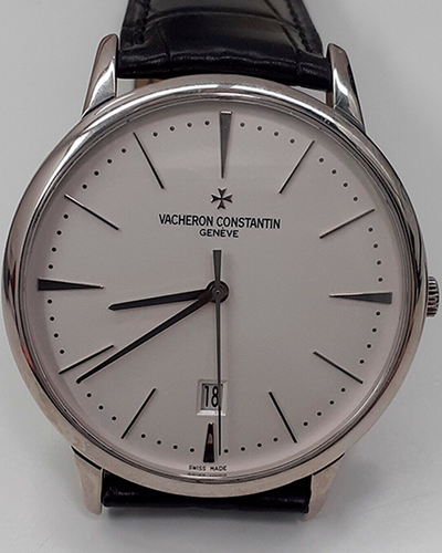 Vacheron Constantin Patrimony 40MM Silver Dial Leather Strap (85180-1)