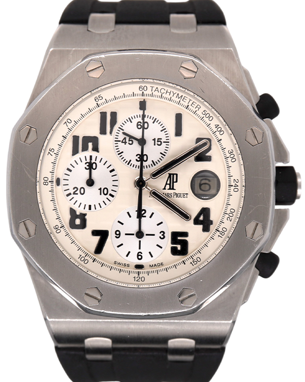 Audemars Piguet Royal Oak Offshore "Safari" 42MM Ivory Dial Rubber Strap (26020ST.00D091CR.01)