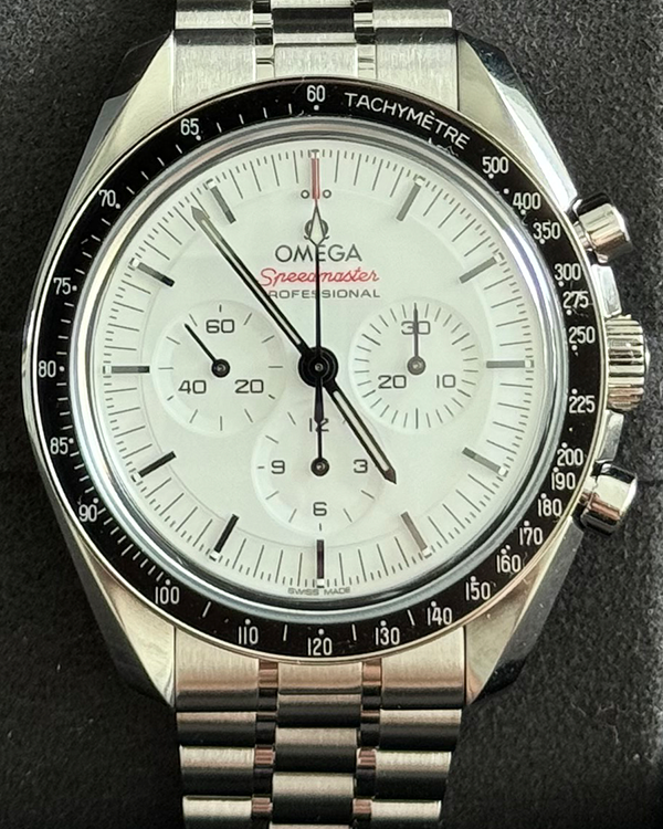 No Reserve - "New Release" 2024 Omega Speedmaster Professional Moonwatch 42MM White Dial Steel Bracelet (310.30.42.50.04.001)