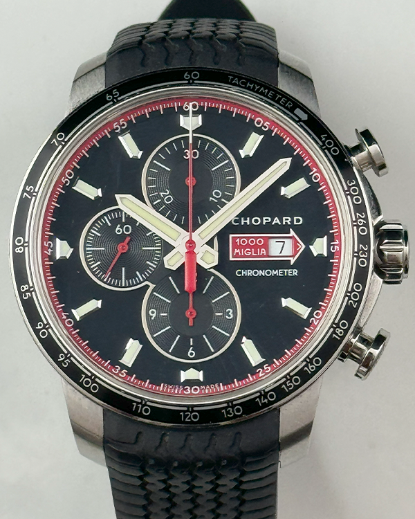 Chopard Mille Miglia GTS Chrono 44MM Black Dial Rubber Strap (168571-3001)