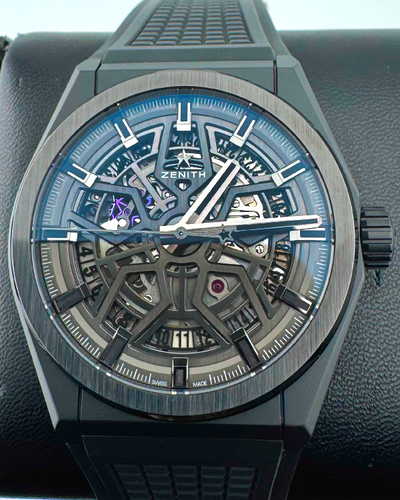 No Reserve - 2022 Zenith Defy 41MM Skeleton Dial Rubber Strap (49.9000.670/77.R782)